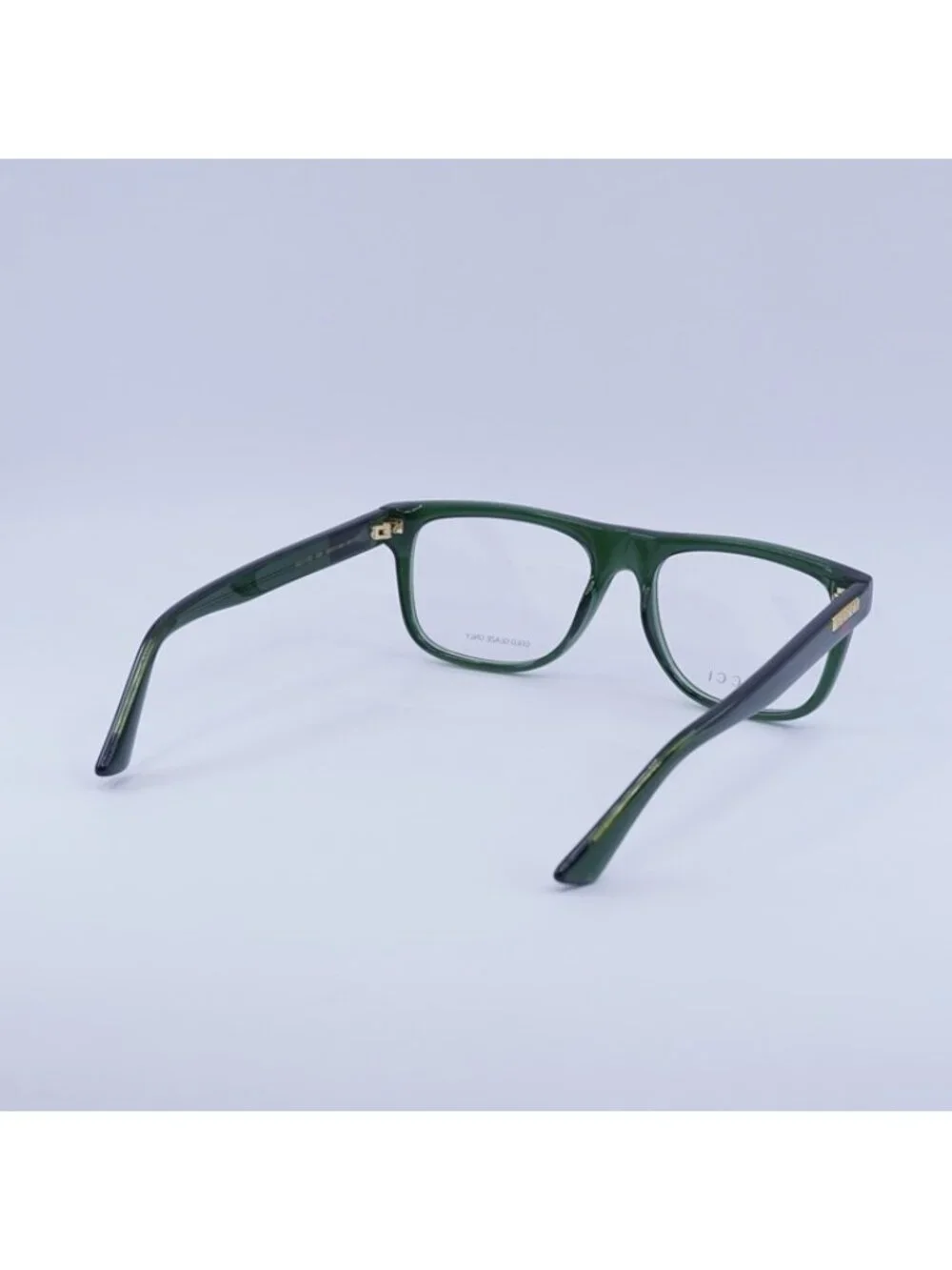 Gucci GG1117O 005 Square Eyeglasses - Transparent Green 56mm